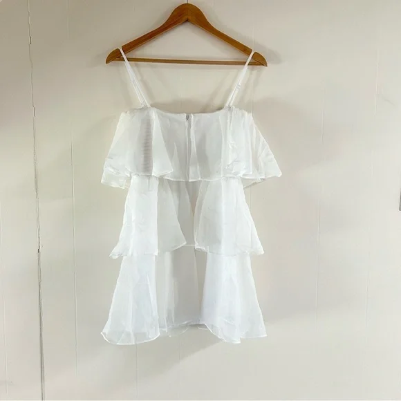 Abercrombie & Fitch White Strapless Tiered Mini Dress - Picture 5 of 5